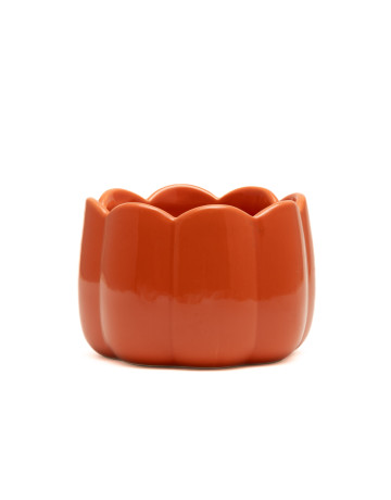 Scalloped Edge Ceramic: Pumpkin Rust