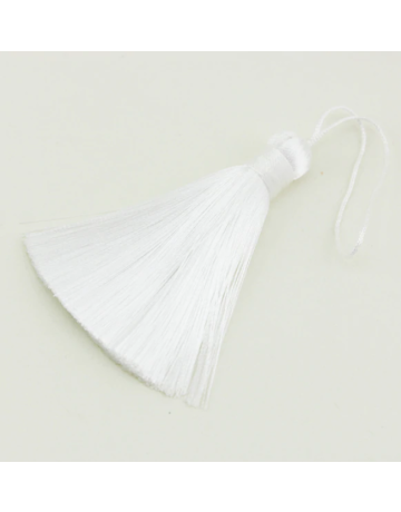 Silk Tassels : Pearl White